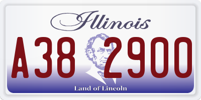 IL license plate A382900