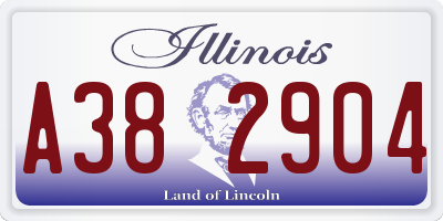 IL license plate A382904