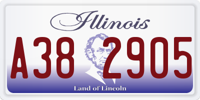 IL license plate A382905