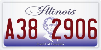 IL license plate A382906
