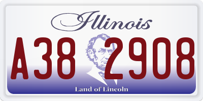 IL license plate A382908