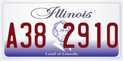 IL license plate A382910