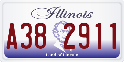 IL license plate A382911
