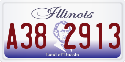 IL license plate A382913