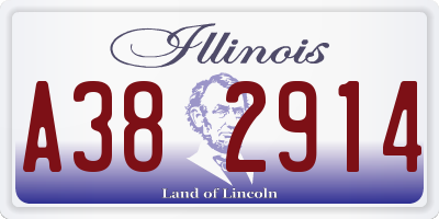 IL license plate A382914