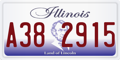 IL license plate A382915