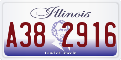 IL license plate A382916