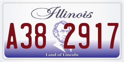 IL license plate A382917