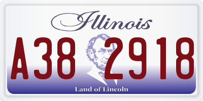 IL license plate A382918