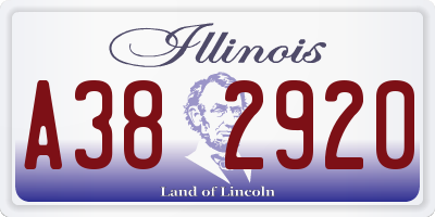 IL license plate A382920