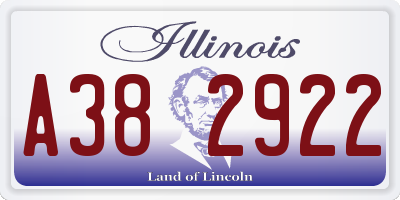 IL license plate A382922