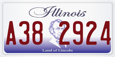 IL license plate A382924