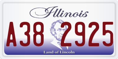 IL license plate A382925