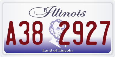 IL license plate A382927
