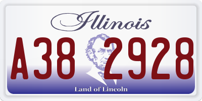 IL license plate A382928