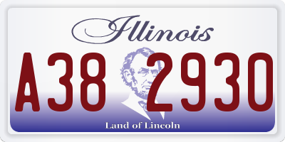 IL license plate A382930