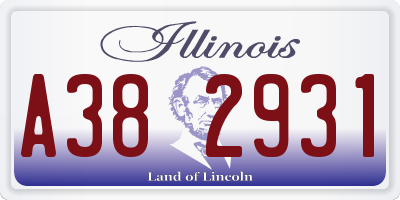IL license plate A382931