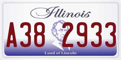 IL license plate A382933