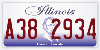 IL license plate A382934