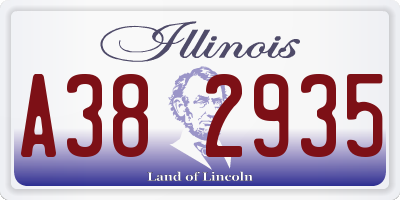 IL license plate A382935
