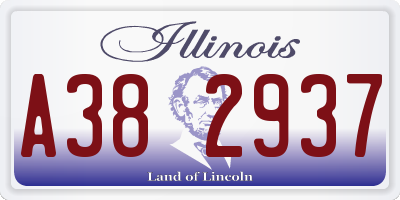 IL license plate A382937