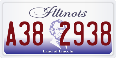 IL license plate A382938