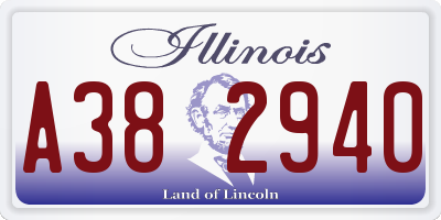 IL license plate A382940