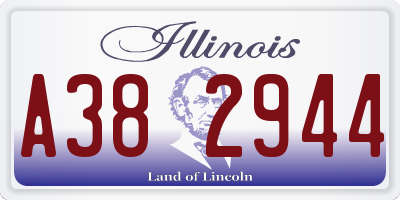 IL license plate A382944