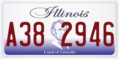 IL license plate A382946