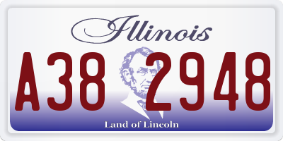 IL license plate A382948