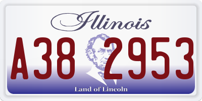 IL license plate A382953