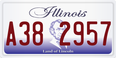 IL license plate A382957