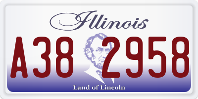 IL license plate A382958
