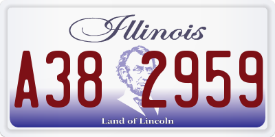 IL license plate A382959