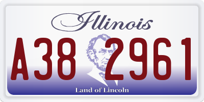 IL license plate A382961