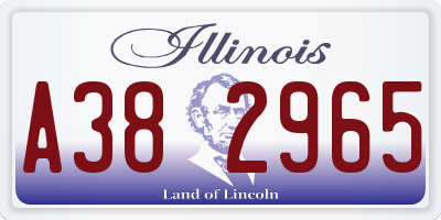 IL license plate A382965