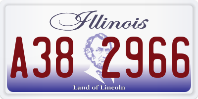 IL license plate A382966