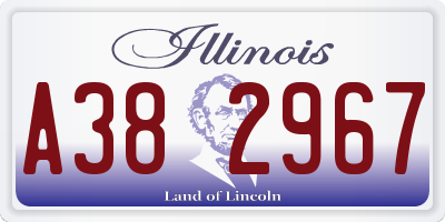 IL license plate A382967