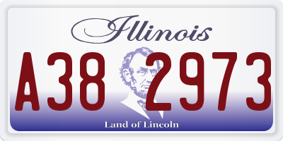IL license plate A382973