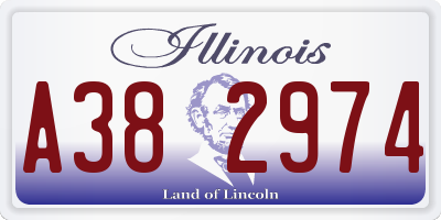 IL license plate A382974