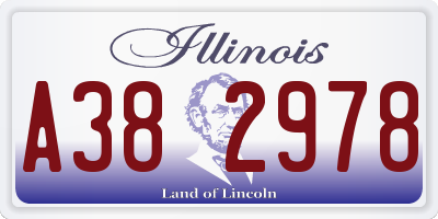 IL license plate A382978