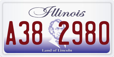 IL license plate A382980