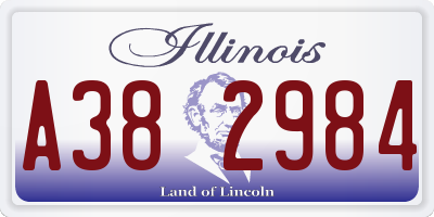IL license plate A382984