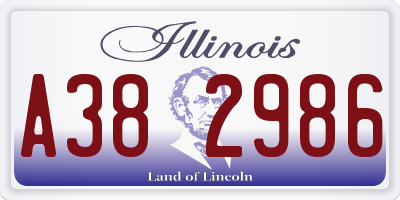 IL license plate A382986