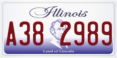 IL license plate A382989