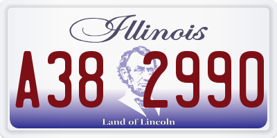 IL license plate A382990