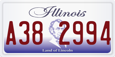 IL license plate A382994