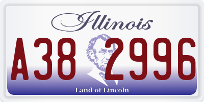 IL license plate A382996