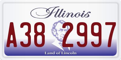 IL license plate A382997