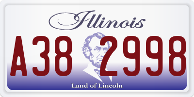 IL license plate A382998